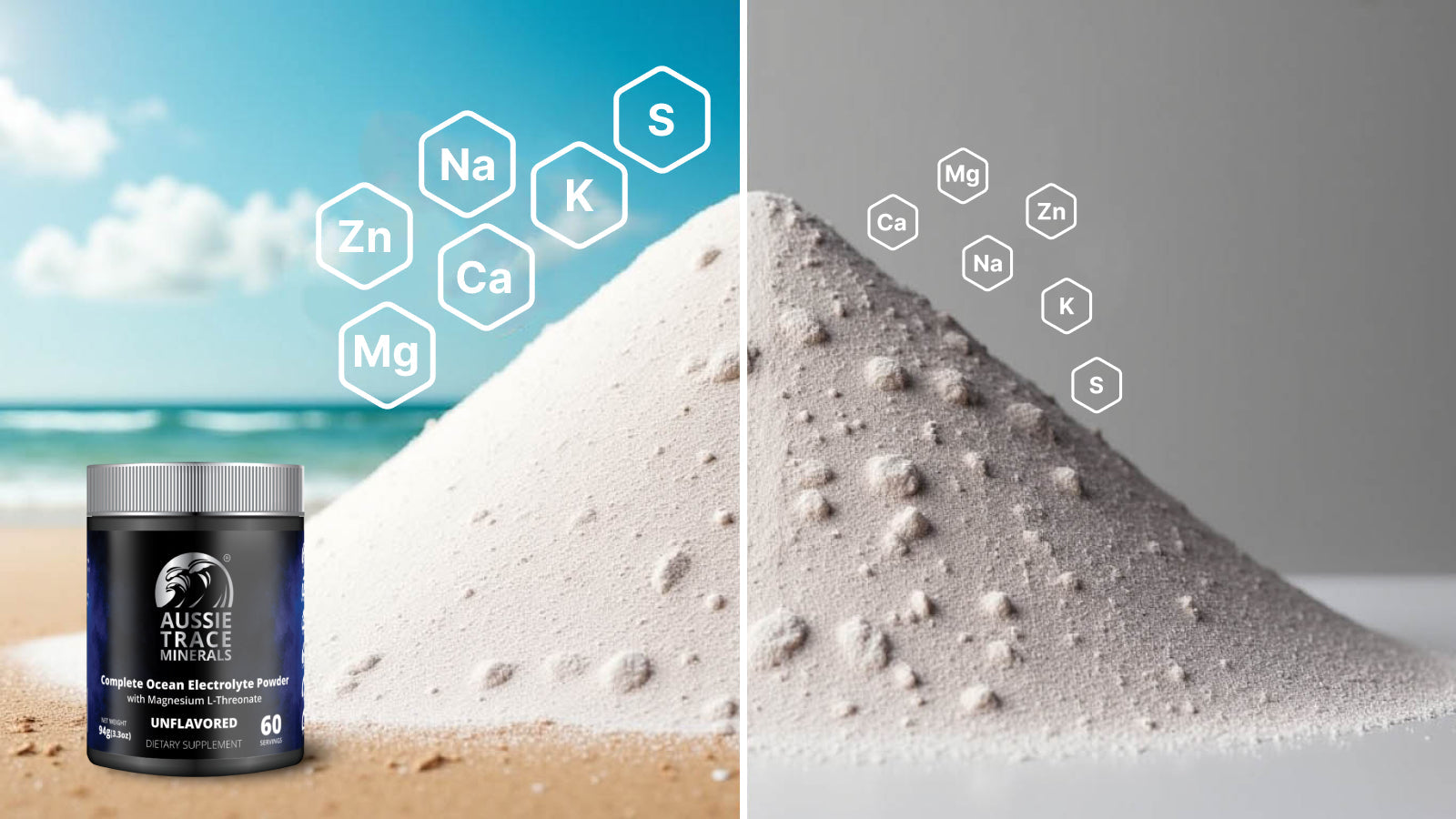 Aussie Complete Ocean Mineral Complex vs Sea Salt