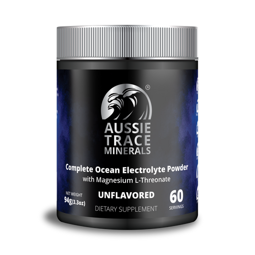 Aussie Trace Minerals - Complete Ocean Electrolyte Powder w/ Magnesium L-Threonate - Super Boosted Hydration