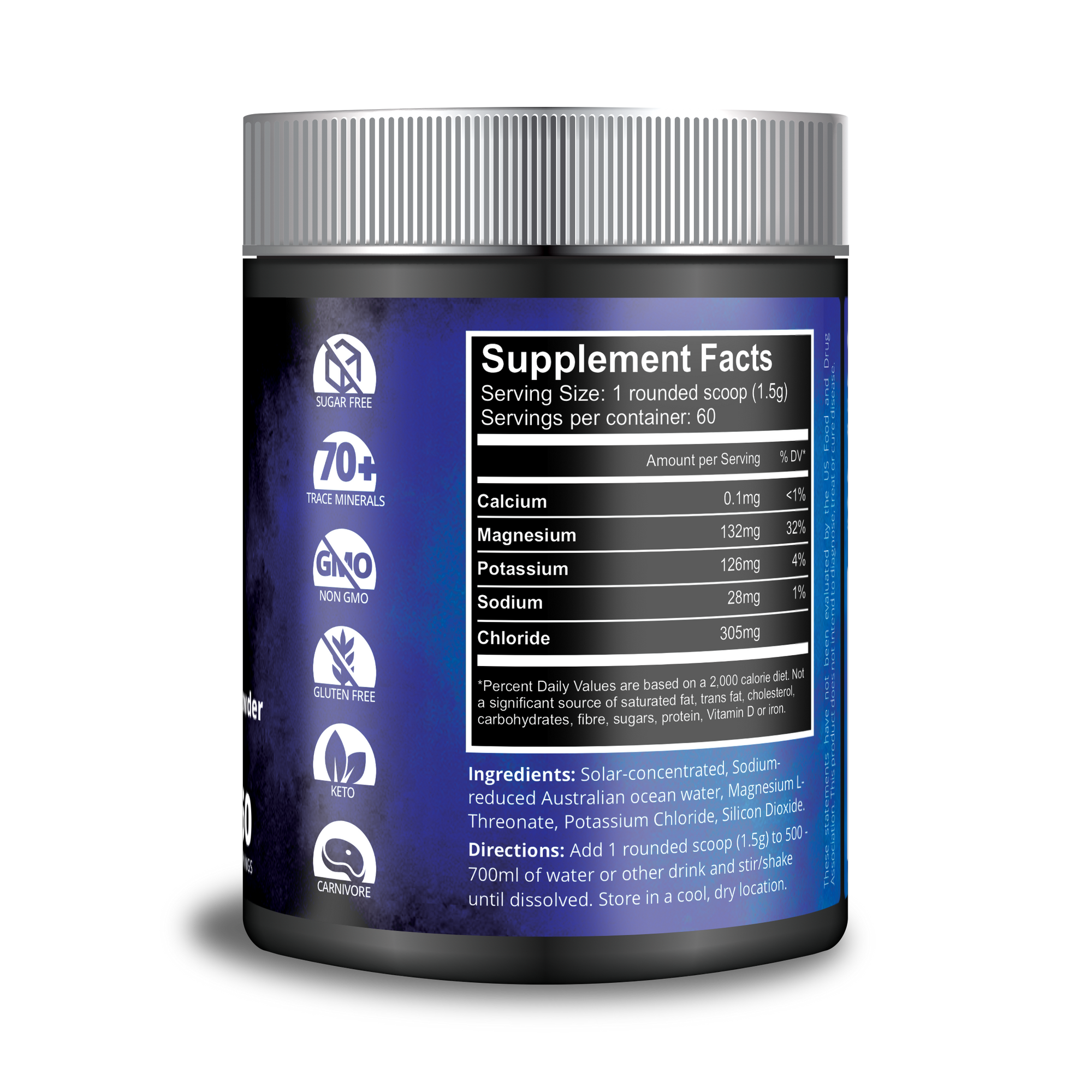 Complete Ocean Electrolyte Powder with Magnesium L-Threonate - 60 servings