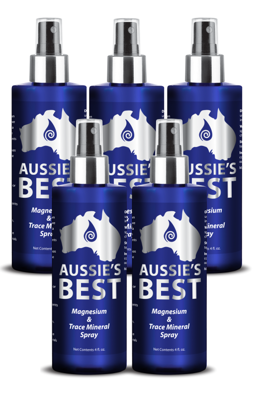 BUNDLE OFFER  Aussie's Best Magnesium & Trace Mineral Spray 4oz -  BUY 4 get 1 FREE